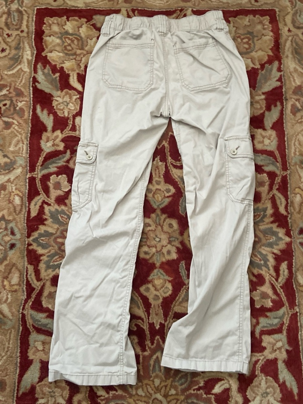 Hollister Mid-Rise Relaxed Boot Pants in Light Beige - Picture 2 of 4